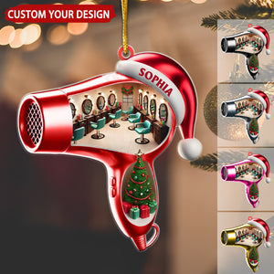 Hairdresser Personalized Christmas Ornament, Hair Salon Christmas Decoration