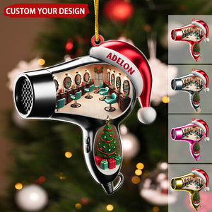 Hairdresser Personalized Christmas Ornament, Hair Salon Christmas Decoration