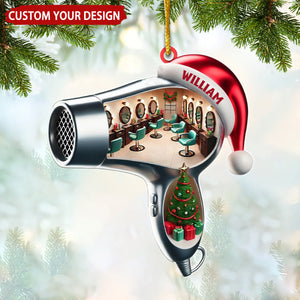 Hairdresser Personalized Christmas Ornament, Hair Salon Christmas Decoration