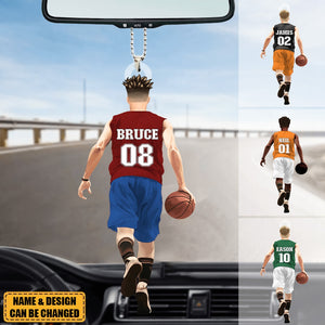 Basketball Shape - Personalized Car Ornament