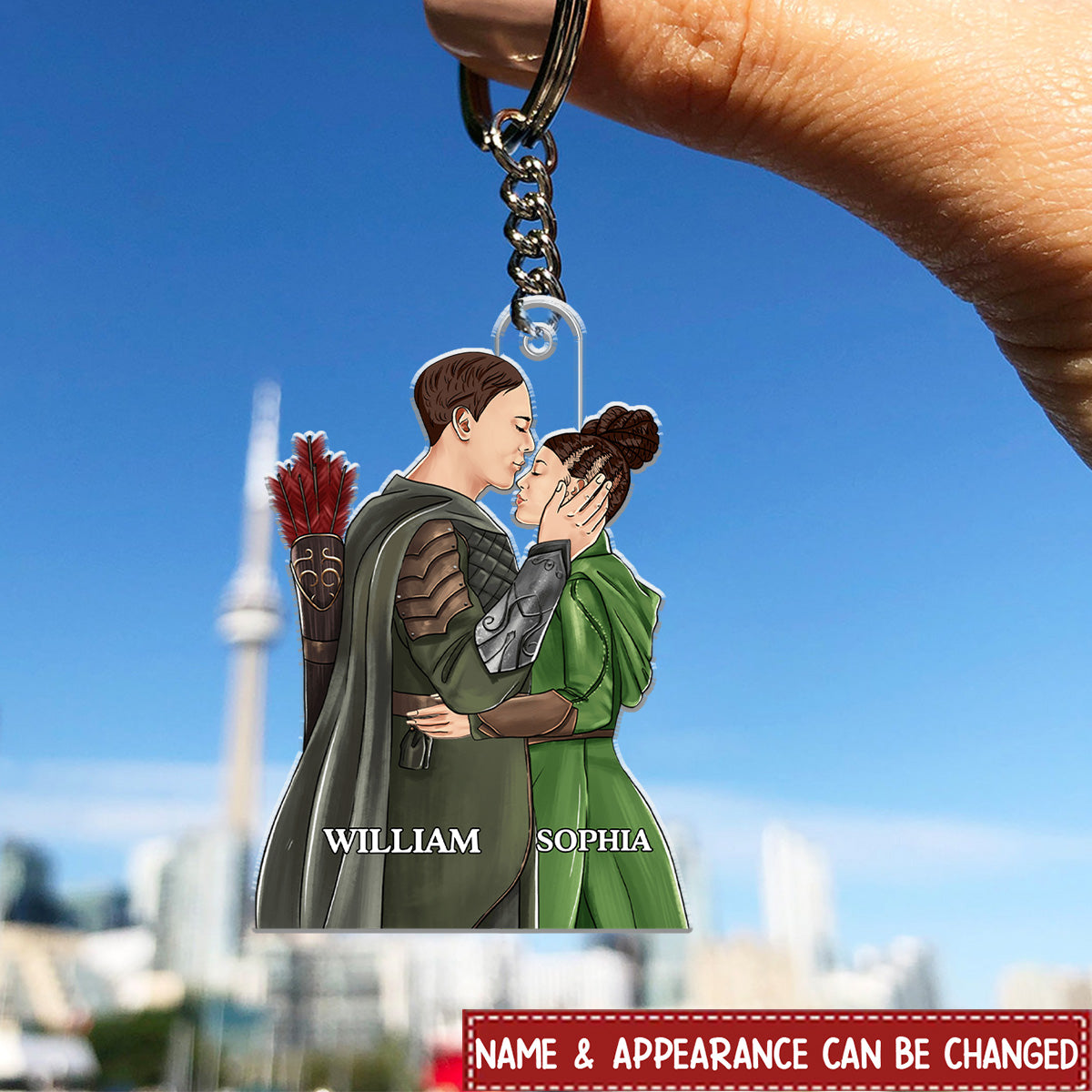 Personalized Gifts For Couple Keychain Hugging Couple
