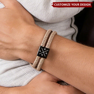 Personalized Bracelet For Dad - Adjustable Bracelet