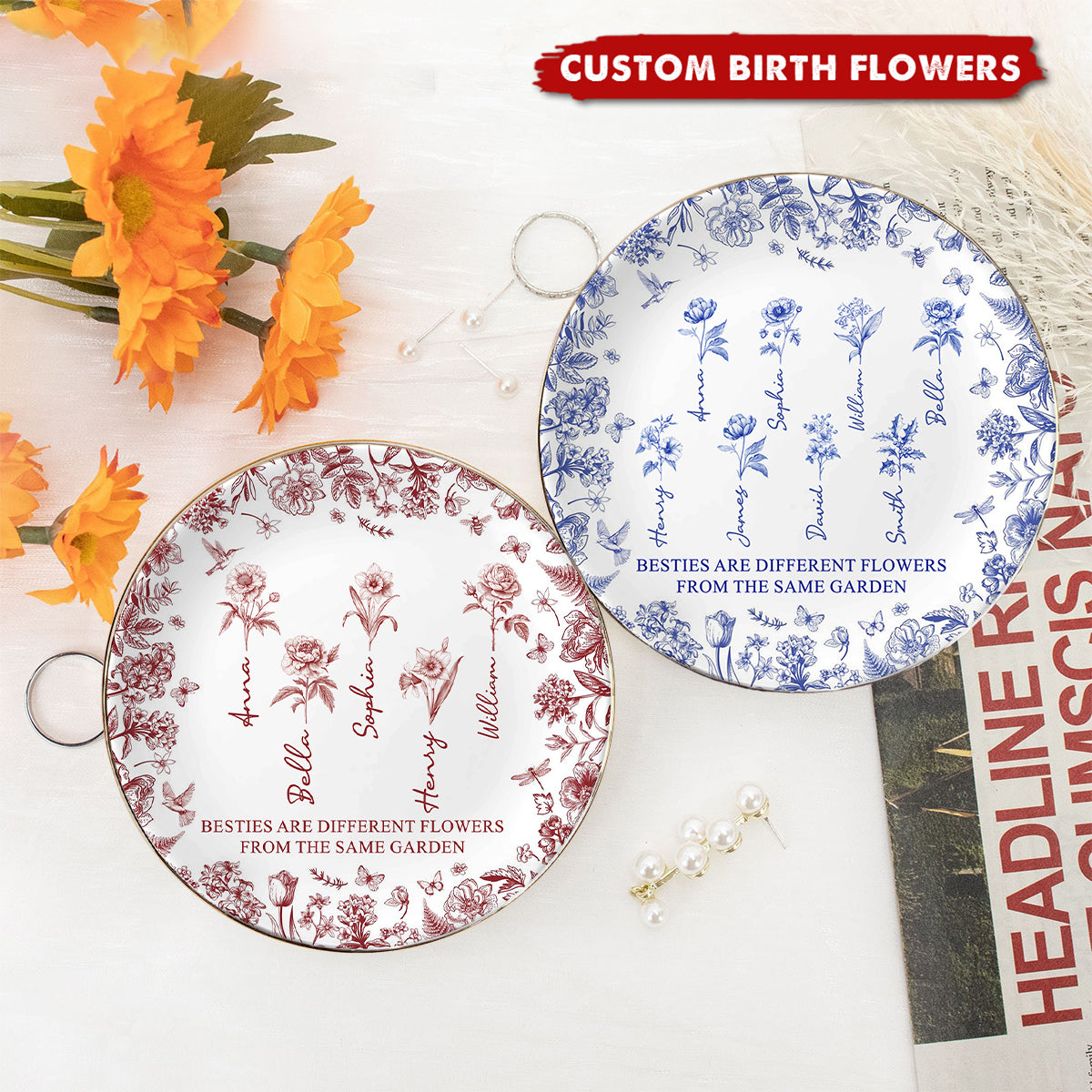 It Takes A Long Time To Grow An Old Friend - Personalized Jewelry Dish