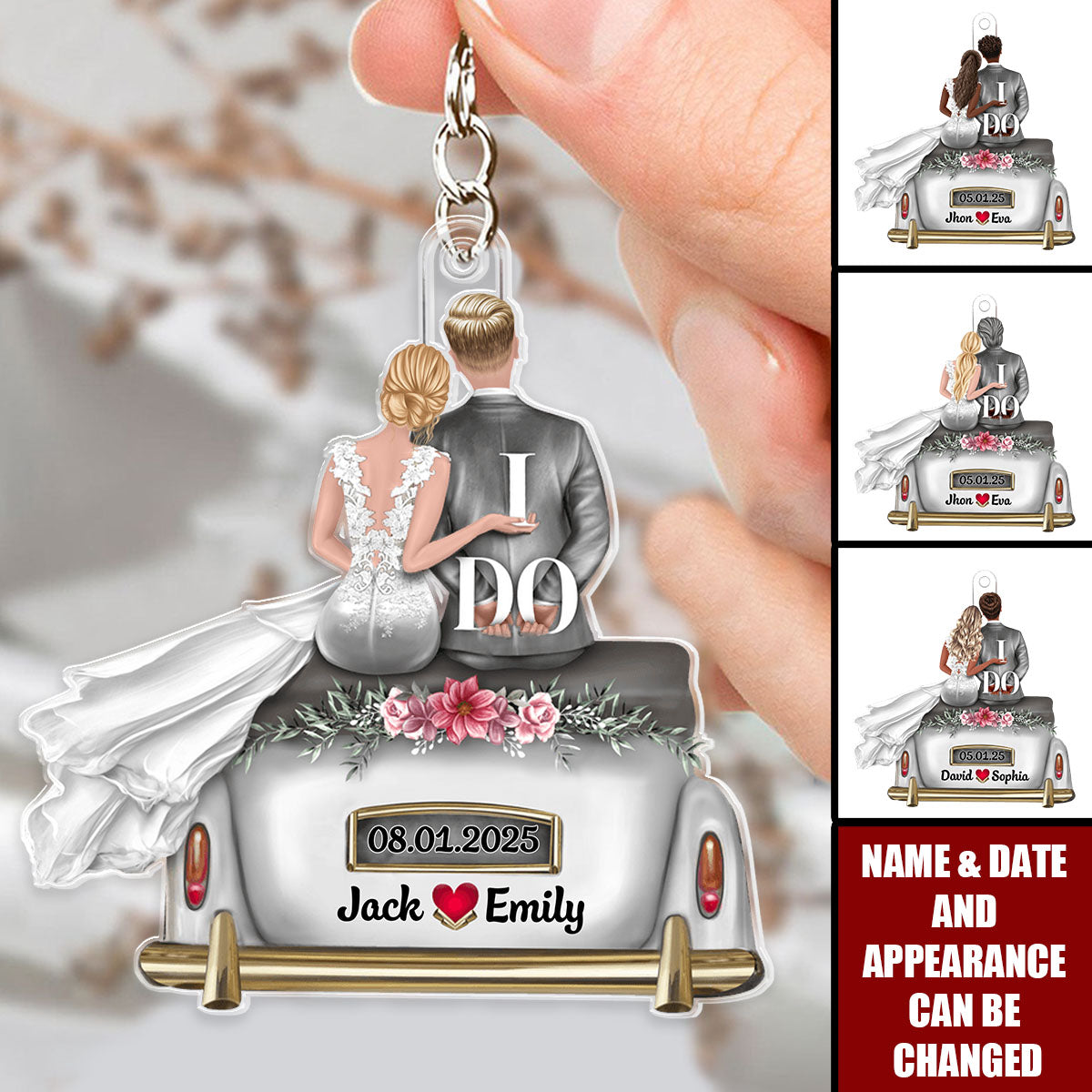 I Do - Personalized Gifts For Married Couples Keychain