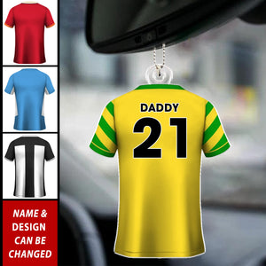 Soccer Shirt Team Personalized Acrylic Car Ornament