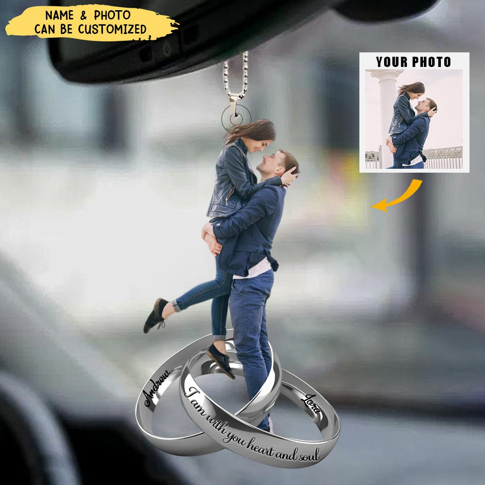 I Am With You Heart And Soul - Personalized Acrylic Ornament - Valentine's Day, Anniversary Gift For Couple