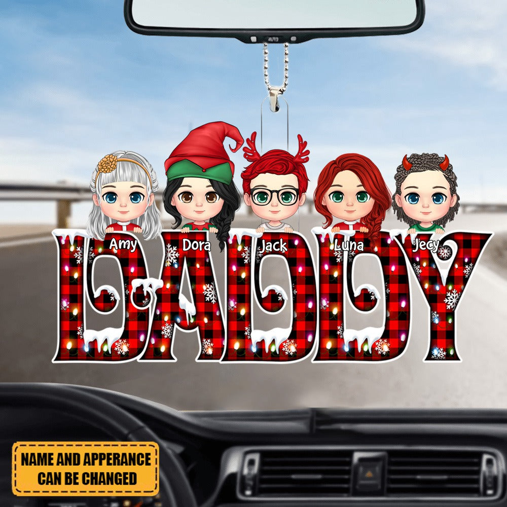 Cute Christmas Kids Custom Family Members Nickname Personalized Acrylic Ornament