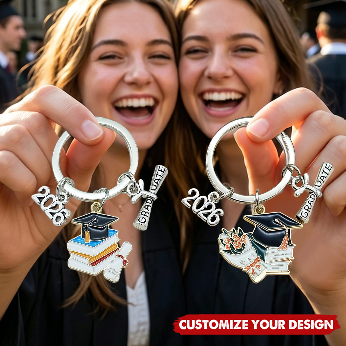 Personalized Name Graduation Keychain - Graduation Class Of 2026 Keychain