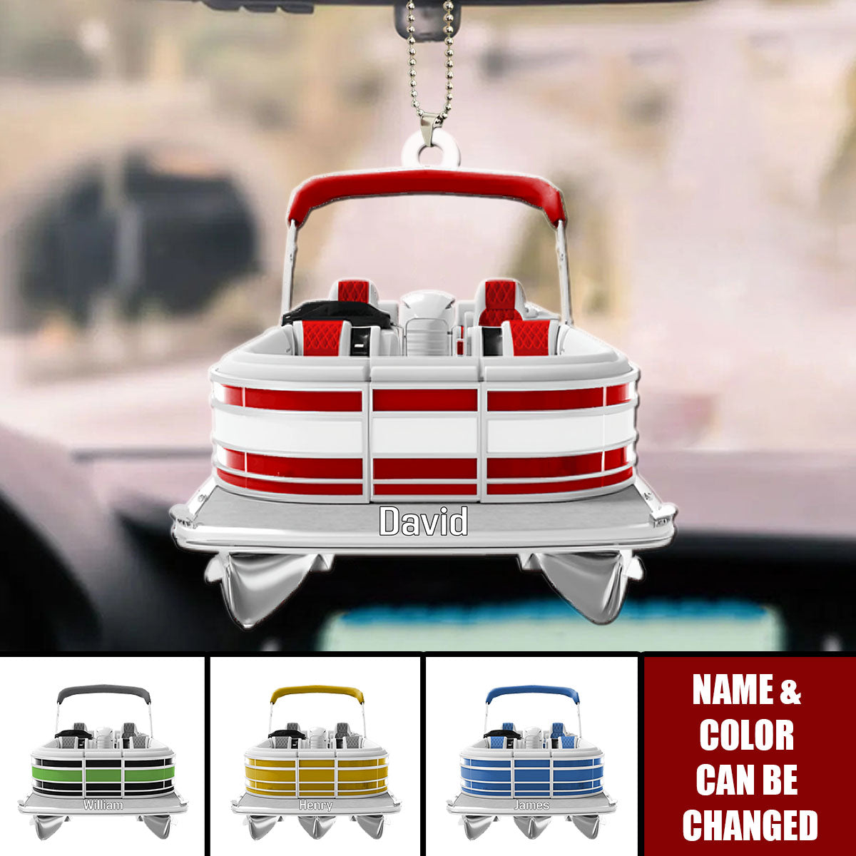 Personalized Gift For Pontoon Lover Acrylic Ornament