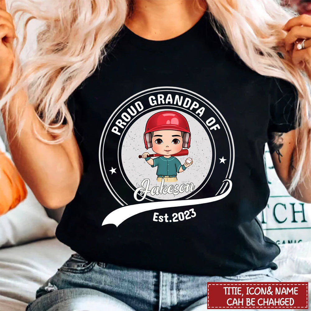 Gift For Grandpa Dad Baseball Proud Shirt