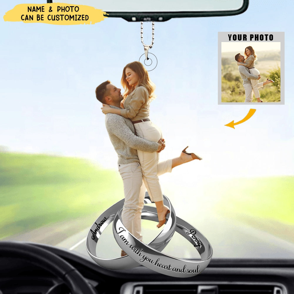 I Am With You Heart And Soul - Personalized Acrylic Ornament - Valentine's Day, Anniversary Gift For Couple