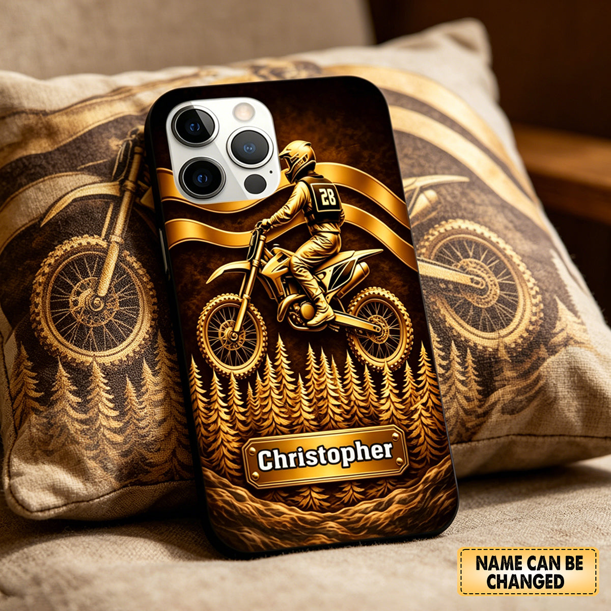 Customized Motocross Racer Phone Case, Gift For Motocross Racers, Lovers