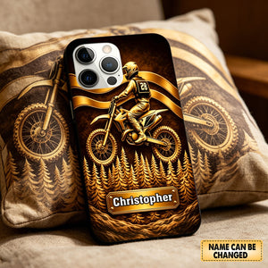 Customized Motocross Racer Phone Case, Gift For Motocross Racers, Lovers