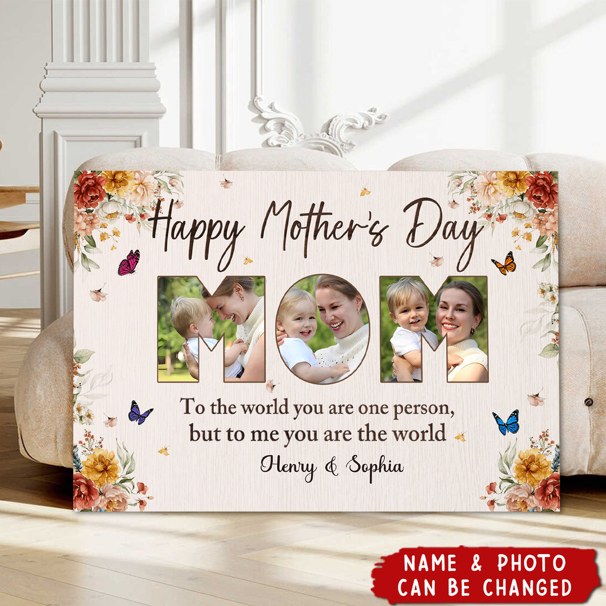 Custom Photo Happy Mother's Day - Personalized Poster - Gifts For Mom, Wife, Her