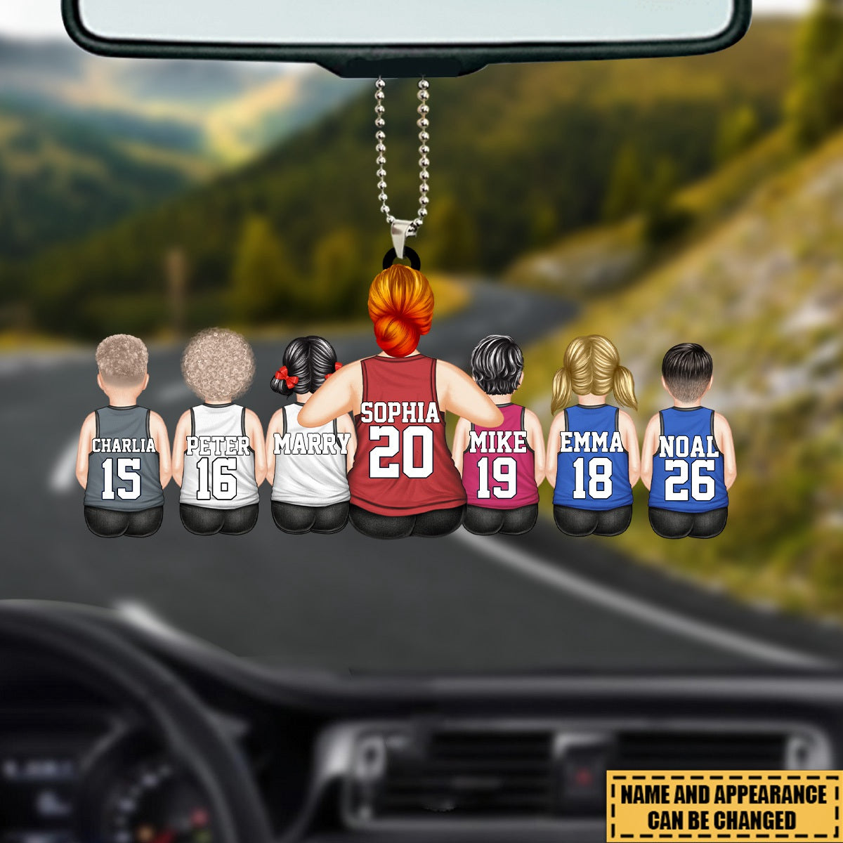 Gift For Sport Mom, Basketball Mom - Personalized Acrylic Car Ornament