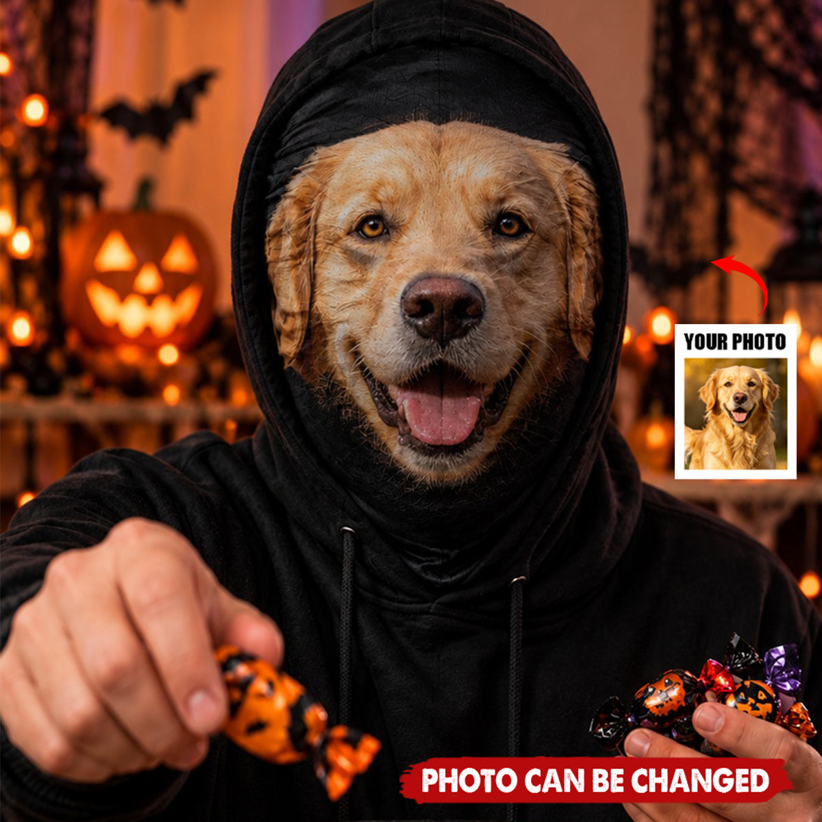 Custom Photo Balaclava Mask - Personalized Halloween Birthday Gifts For Dog Cat Lovers