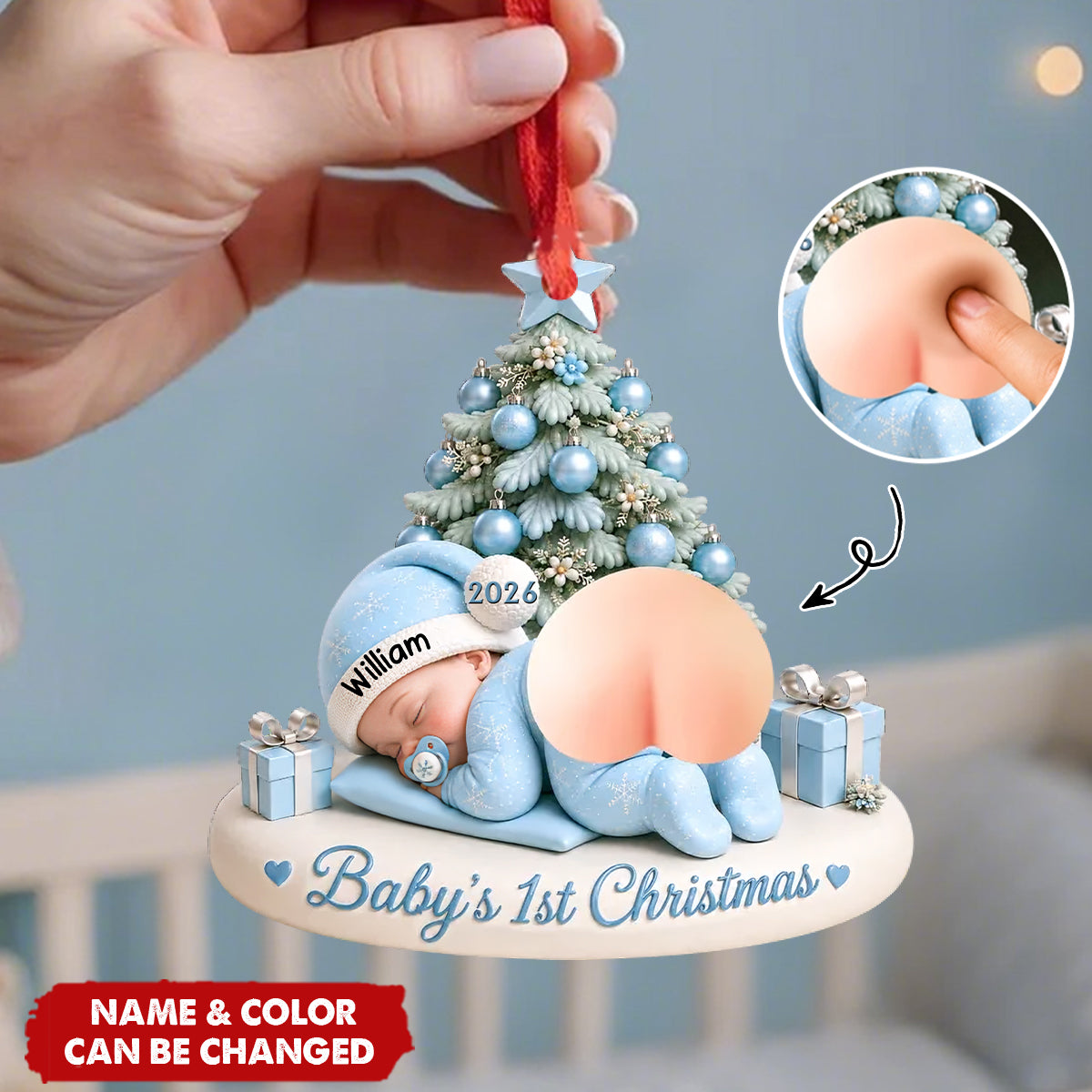 First Christmas Baby - Personalized Squishy Acrylic Ornament