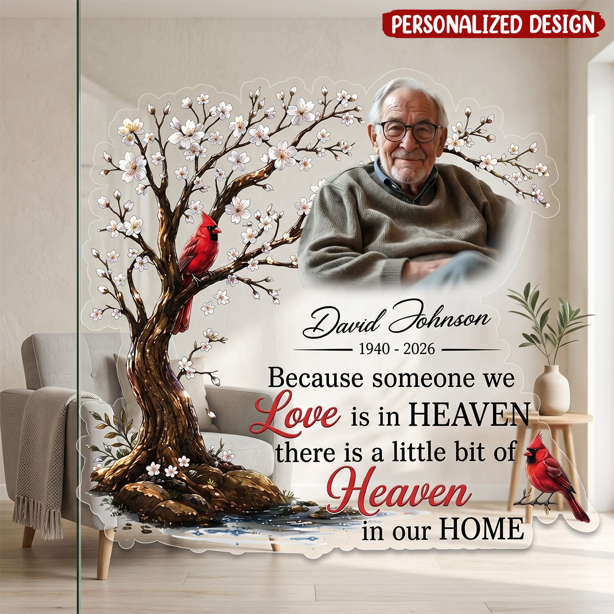 A Little Piece Of Heaven Is Always With Us - Personalized Decal