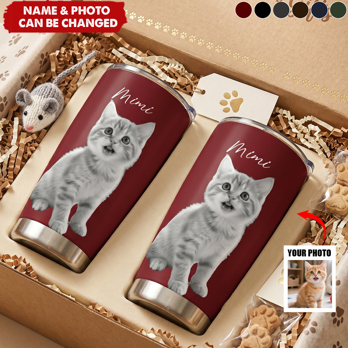 Custom Pet Portrait Sketch Art Gift For Dog Lovers, Cat Lovers - Personalized Tumbler Cup