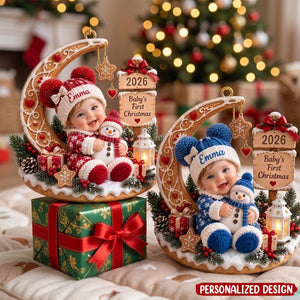 Personalized Baby First Christmas Ornament, Custom Baby Name Ornament