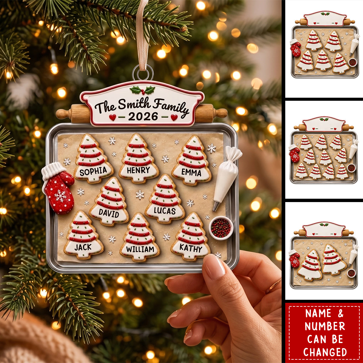 Custom Acrylic Ornament - Personalized Christmas Birthday Gifts For Mom, Dad, Brother, Sister - Joy Feels Like Family