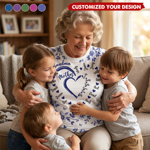 Mom Grandma Sweethearts Toile - Personalized Full Print T-Shirt