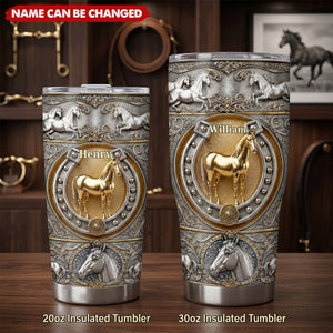 Love Horses - Personalized Horse Tumbler
