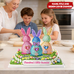 Grandma's Little Bunnies Easter - Personalized Acrylic Block Plaque - Sentimental Gift for Grandma