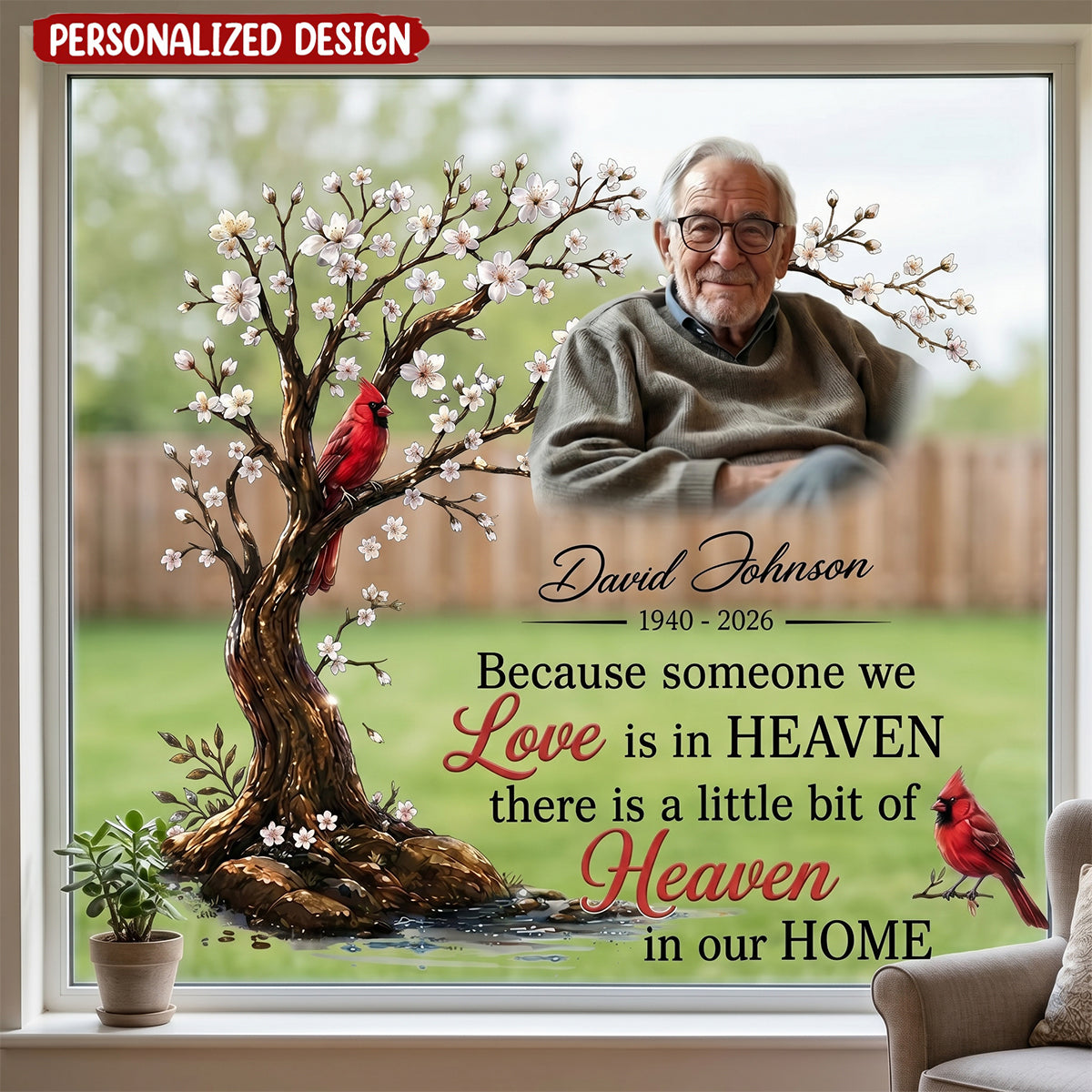 A Little Piece Of Heaven Is Always With Us - Personalized Decal
