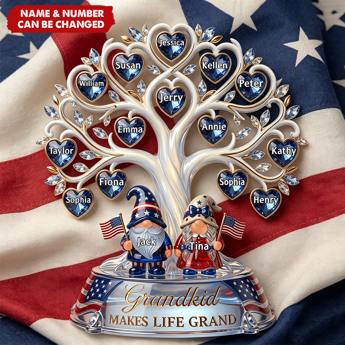 American Dwarf Grandparent Acrylic Plaque - Personalized Gifts For Grandparents