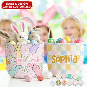 Custom Name Easter Pattern - Personalized Easter Basket