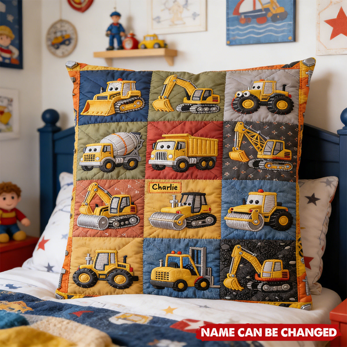 Construction Machines  - Personalized Pillow