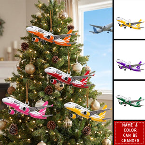 Personalized Airplane Acrylic Ornament, Gift For Pilot & Aviation Lovers