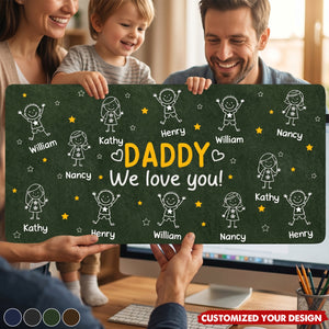 Custom Desk Mat - Personalized Father's Day Birthday Gifts For Dad, Grandpa - Daddy’s Desk