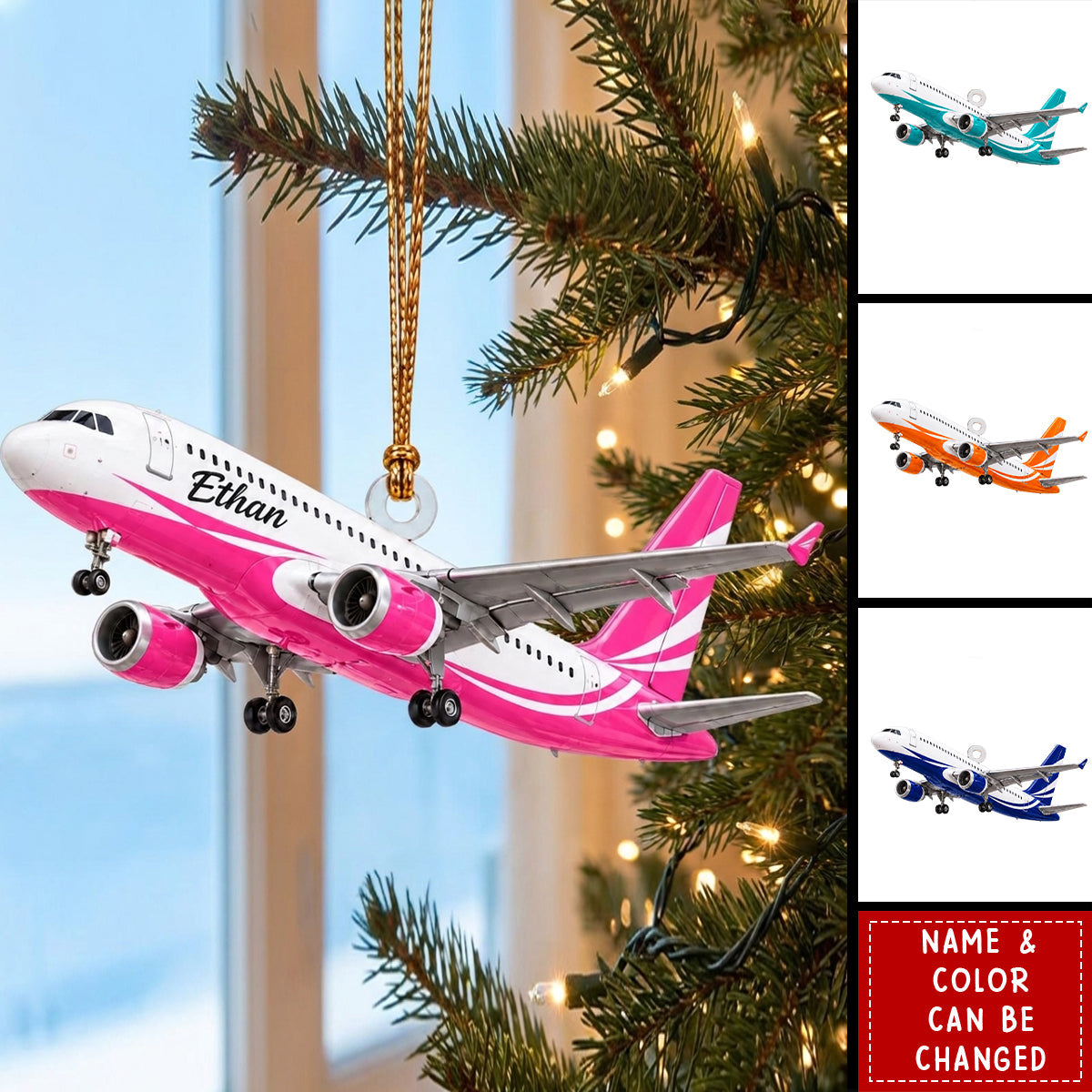 Personalized Airplane Acrylic Ornament, Gift For Pilot & Aviation Lovers