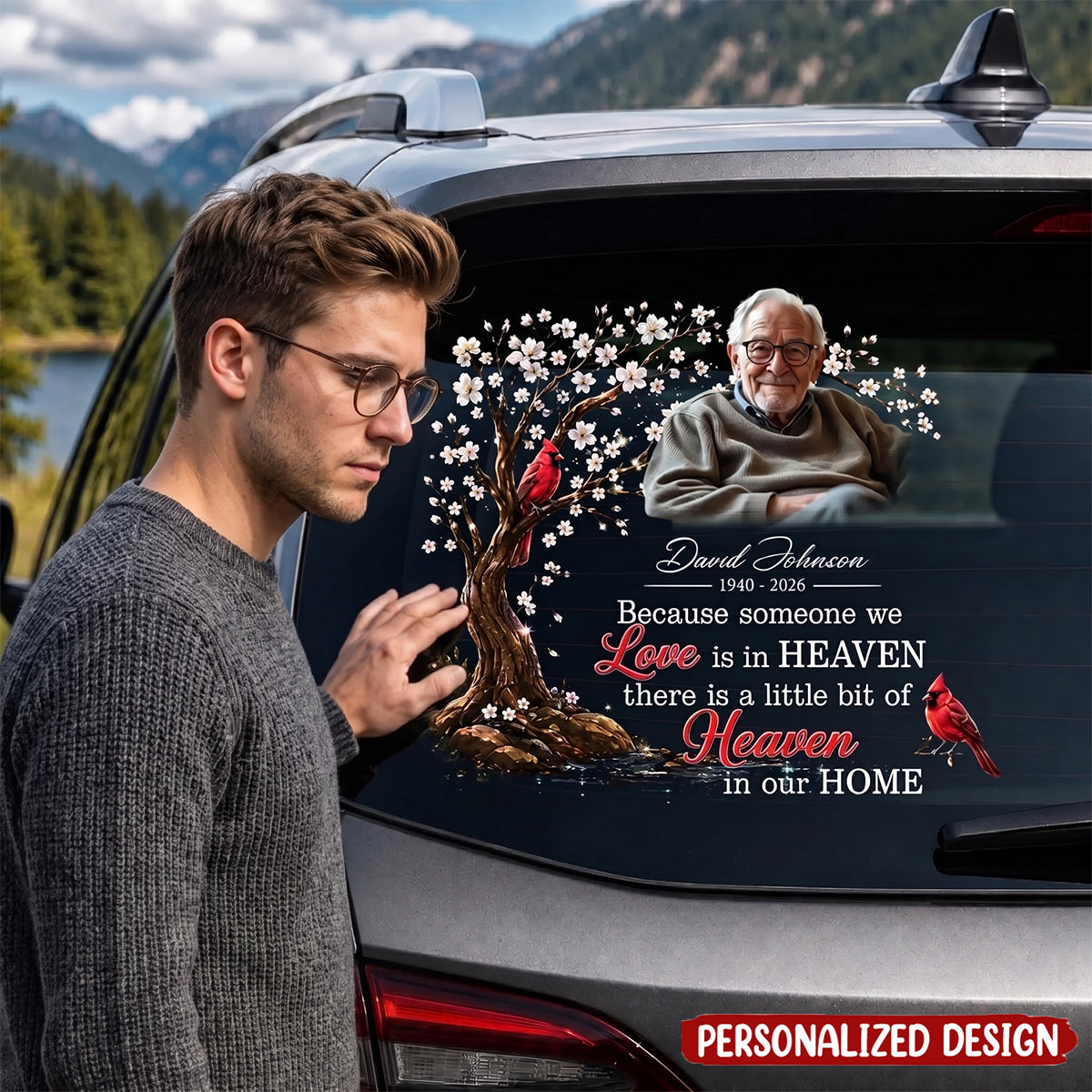 A Little Piece Of Heaven Is Always With Us - Personalized Decal