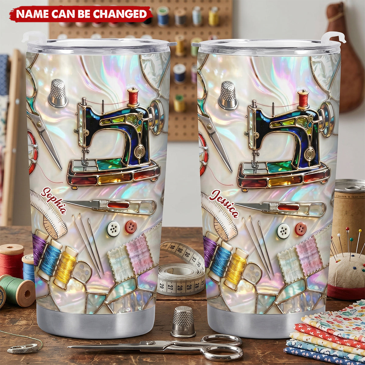 Timeless Things Appreciated More Than You Can Sew, Stainless Steel Tumbler