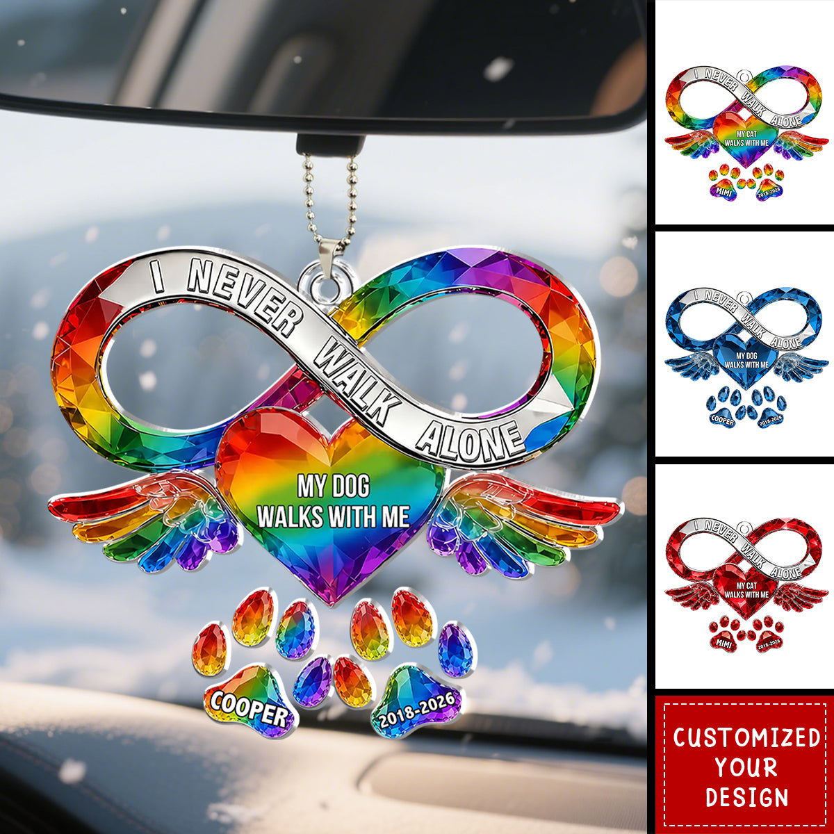 Your Love Still Rides Beside Me Every Day - Personalized Acrylic Car Ornament