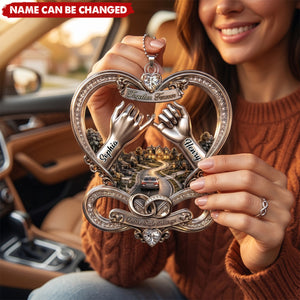 Infinity Love Car Ornament - Personalized Gifts For Couple