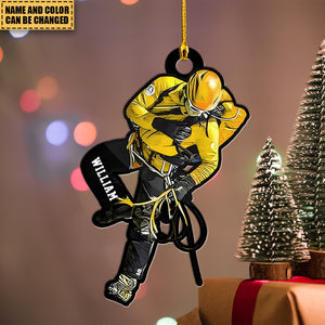 Personalized Climbing Christmas Ornament, Custom Name Climbing Ornament Gift For Climber