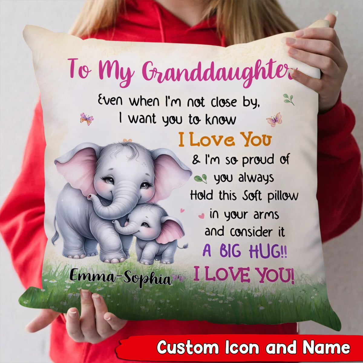 Personalized Granddaughter Grandson I Am So Proud Of You Pillow