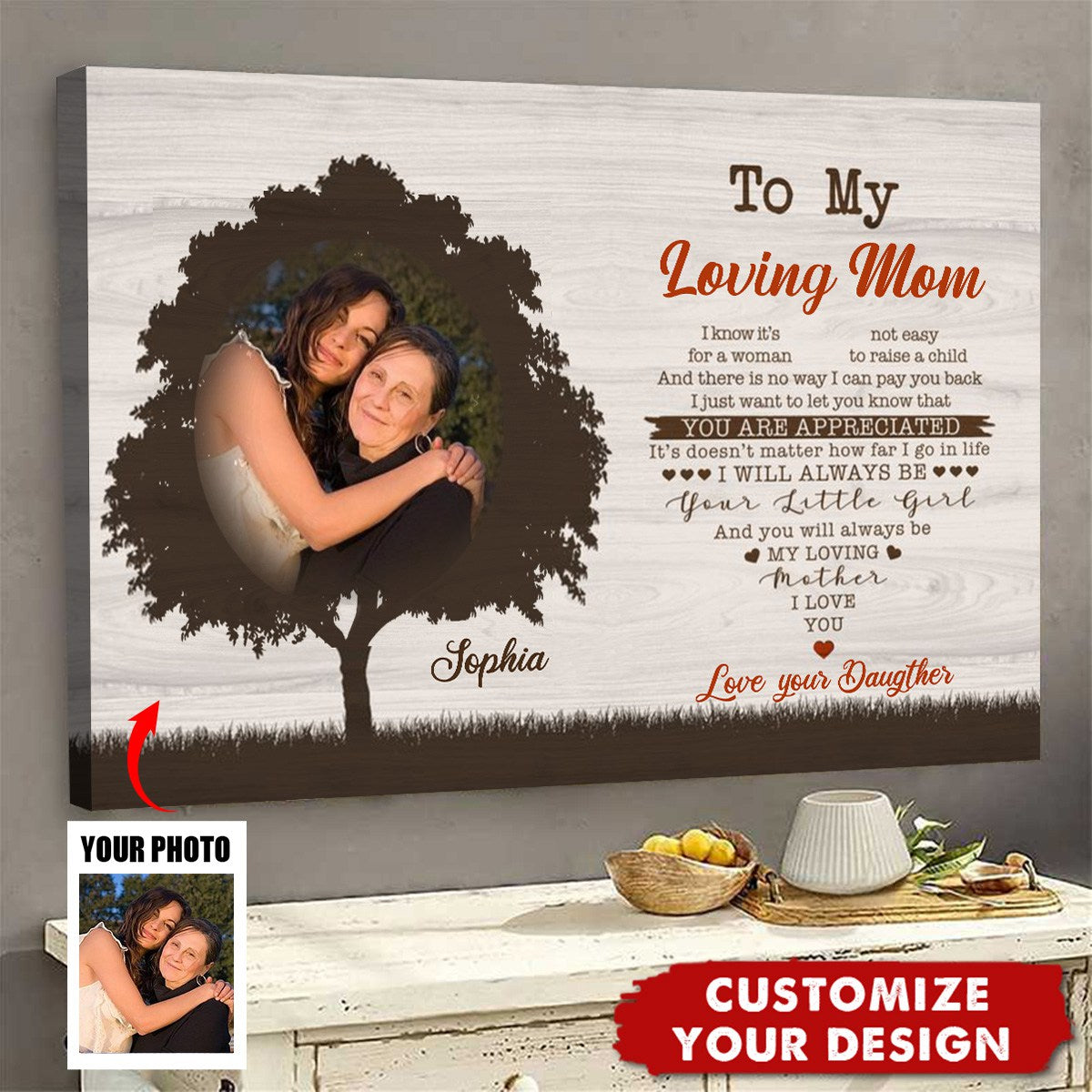 I'll Always Be Your Little Girl - Personalized Photo Poster - Gift For Mom