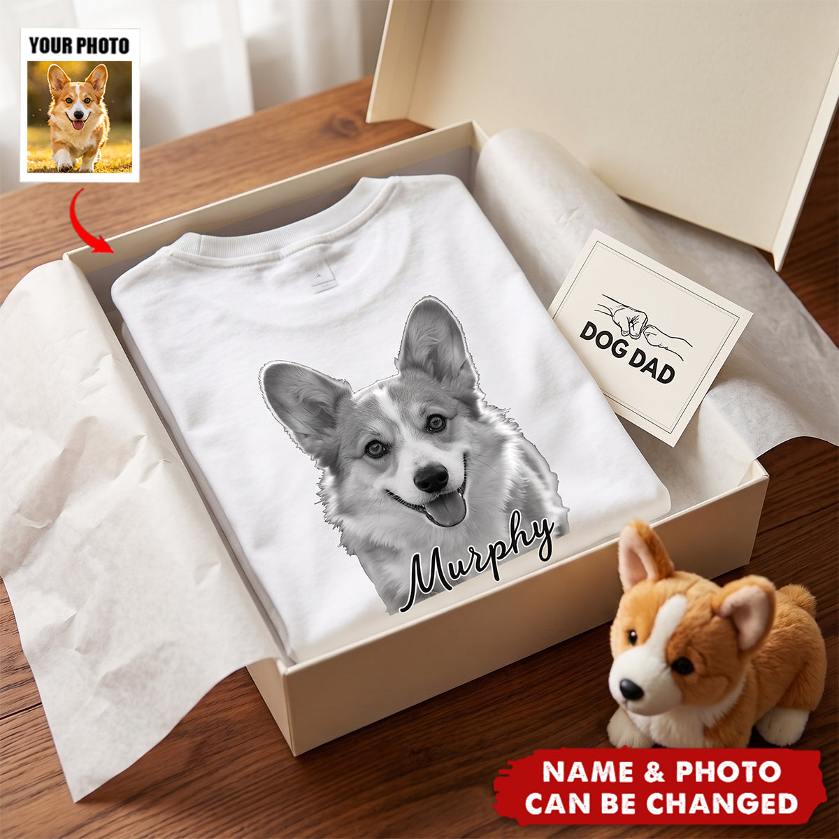 Custom Photo Unisex T-shirt - Personalized Birthday Gifts For Dog Cat Lovers