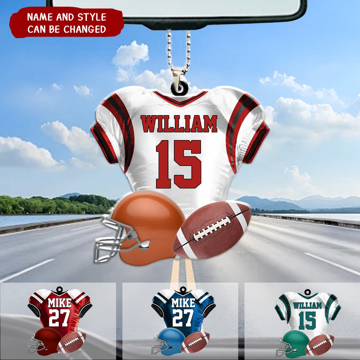 Personalized Football Player Uniform Ornament For Football Player