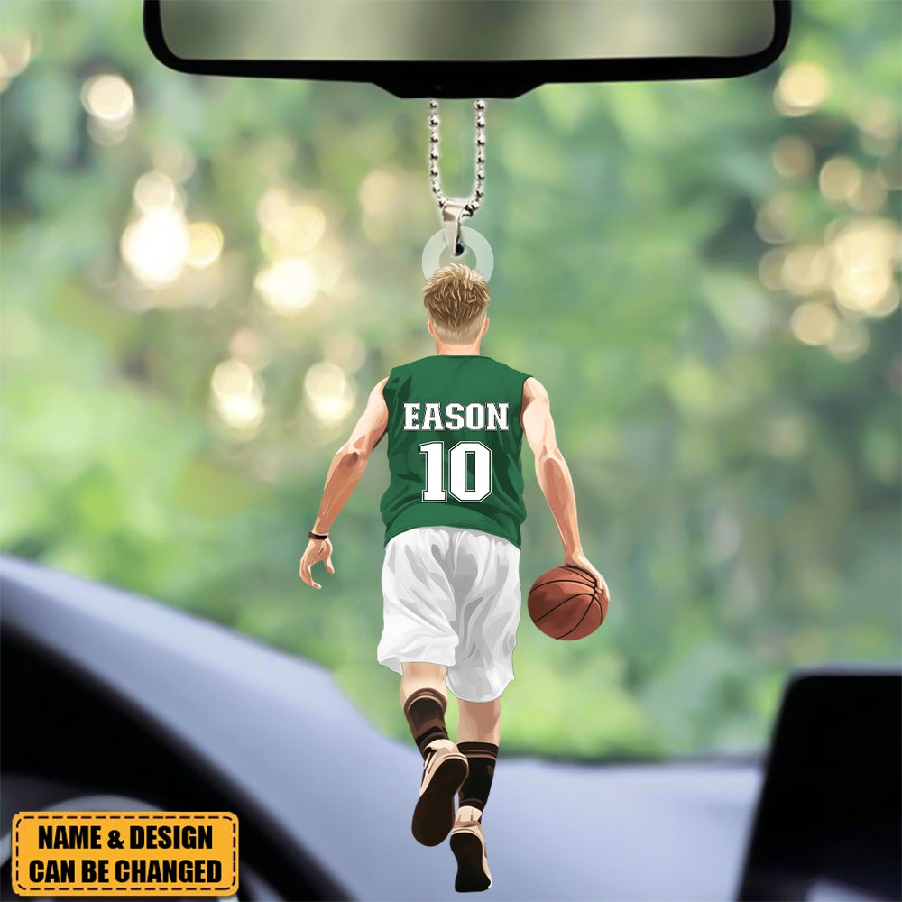 Basketball Shape - Personalized Car Ornament