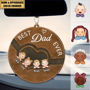 Best Dad Ever - Family Personalized Acrylic Ornament - Gift For Dad, Grandpa