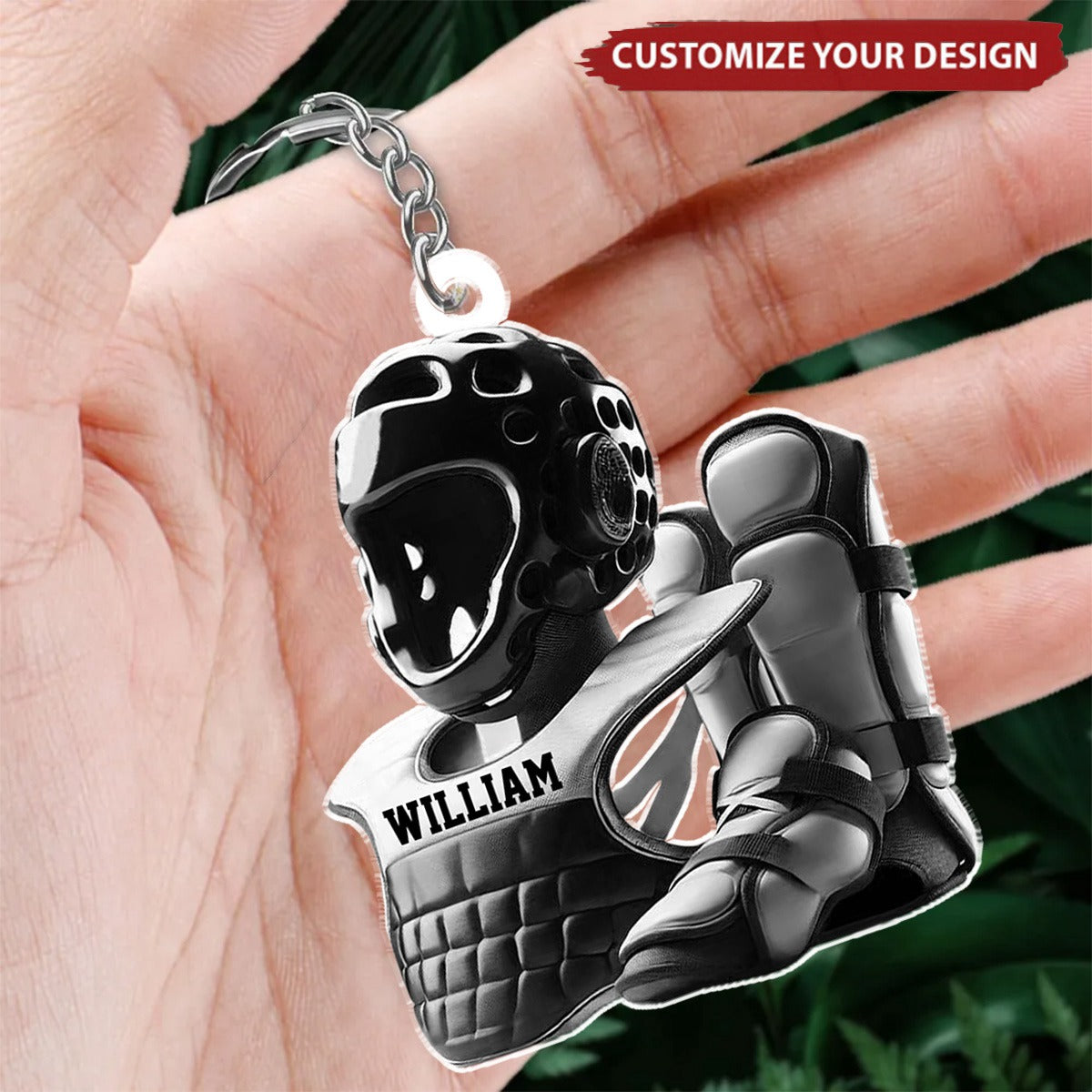 Taekwondo Gear - Personalized Acrylic Keychain, Gift for Martial Artists