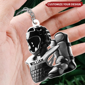 Taekwondo Gear - Personalized Acrylic Keychain, Gift for Martial Artists