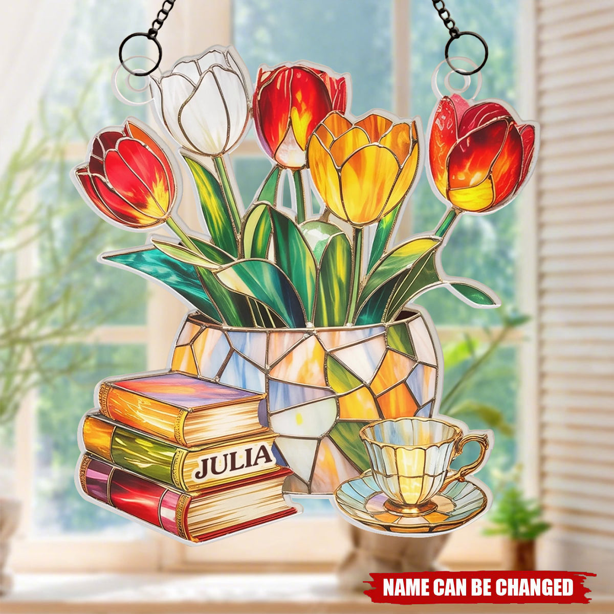 Custom Window Ornament - Personalized Bookish Gifts For Book Lovers