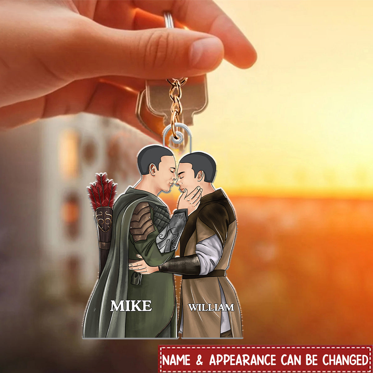 Personalized Gifts For Couple Keychain Hugging Couple